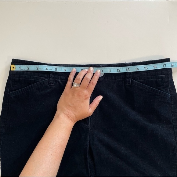 Ann Taylor Navy Blue Signature Fit Just Below Waist Corduroy Wide Leg Pants 12 - Picture 6 of 7